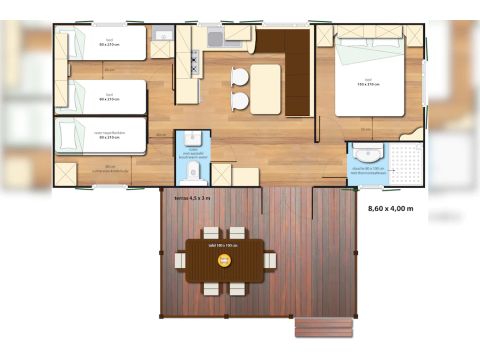 Mobilhome 6 personnes - SunLodge Aspen