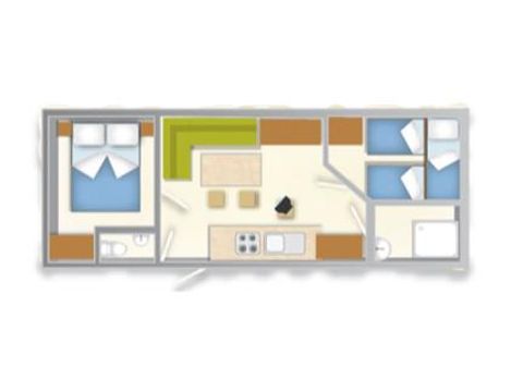 MOBILHOME 6 personnes - BLU ROMANTIC