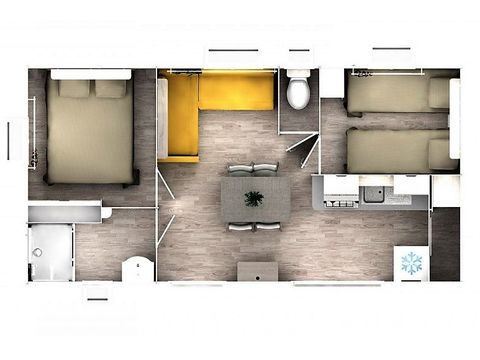 MOBILHOME 4 personnes - Classique 2 ch (dim)