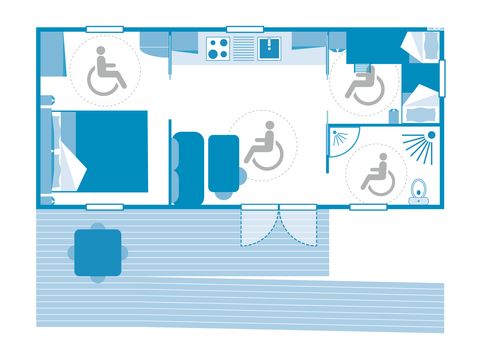 MOBILHOME 5 personnes - COTTAGE 4/5p 2chambres PMR