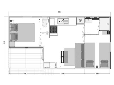 MOBILHOME 4 personnes - Cottage 4 FEUILLES 2 chambres 