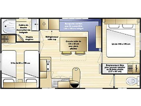 MOBILHOME 6 personnes - IRM 2 chambres