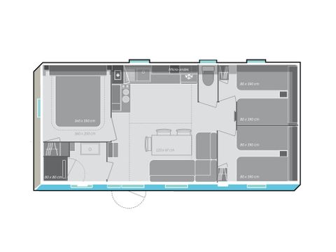 Mobilhome 6 personnes - Camping O'Hara Scheldeoord