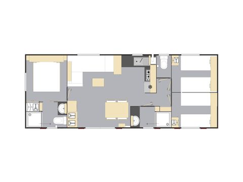 Mobilhome 6 personnes - Grand Confort - 3 chambres
