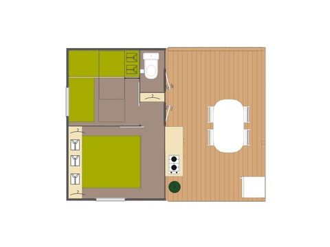 Mobilhome 4 personnes - Tithome - Sans salle de bain