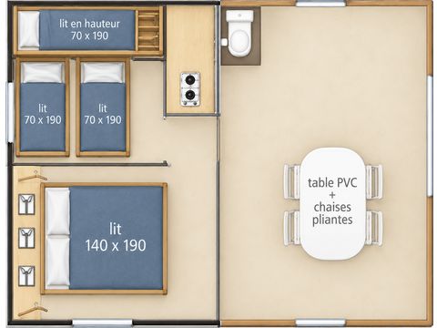 Chalet 4 personnes - Tithome - Sans salle de bain