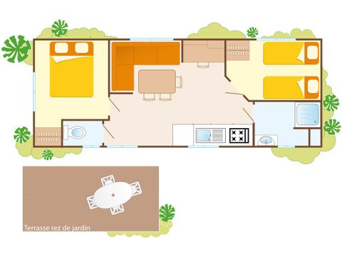 MOBILHOME 6 personnes - Classic XL | 2 Ch. | 4/6 Pers. | Terrasse Simple | Clim.