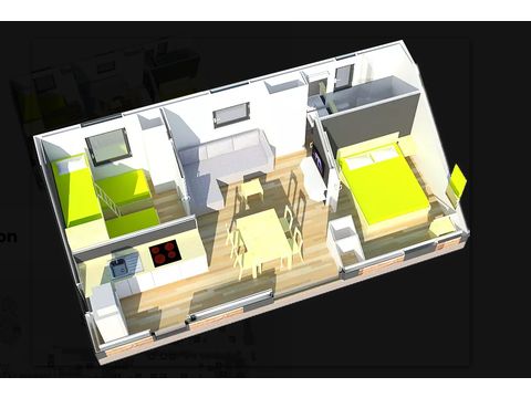 MOBILHOME 5 personnes - Bungalow Infinity -  2 chambres