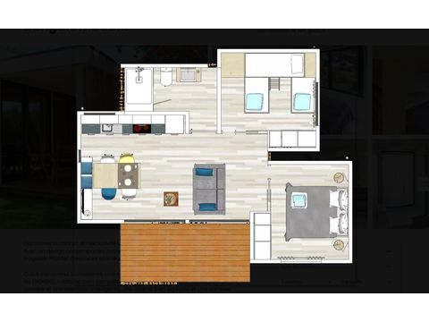 MOBILHOME 5 personnes - Bungalow Cubik - 52m² - 2 chambres