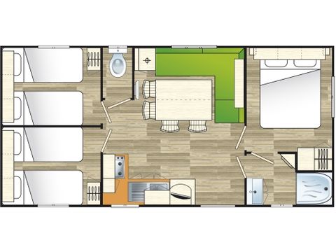 MOBILHOME 6 personnes - SUPER TITANIA