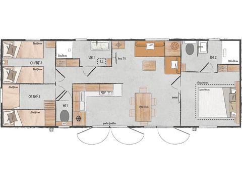 MOBILHOME 6 personnes - Prestige 3 chambres 2 salles de bain (2026)