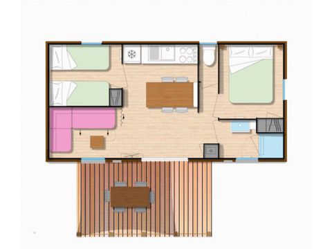MOBILHOME 4 personnes - Mobile-home MENDIKOA**** 4 personnes