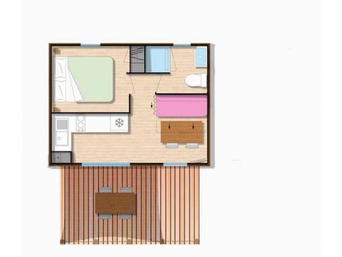 MOBILHOME 2 personnes - Mobile-home ORHY**** 2 personnes