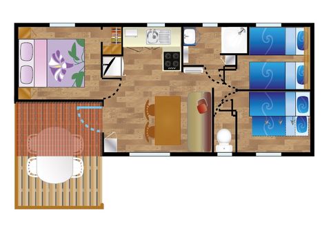 MOBILHOME 6 personnes - GORAMENDI