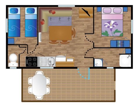 MOBILHOME 4 personnes - IPARLA DETENTE