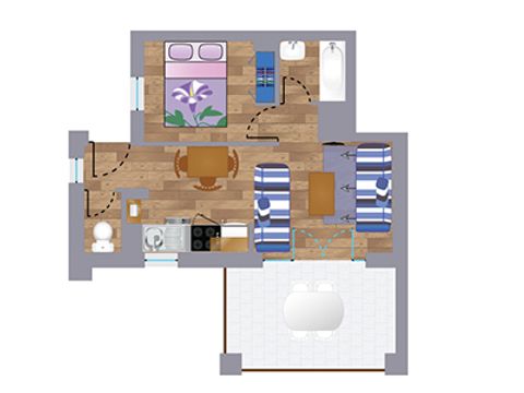 APPARTEMENT 3 personnes - BOUNTY 2-3 personnes