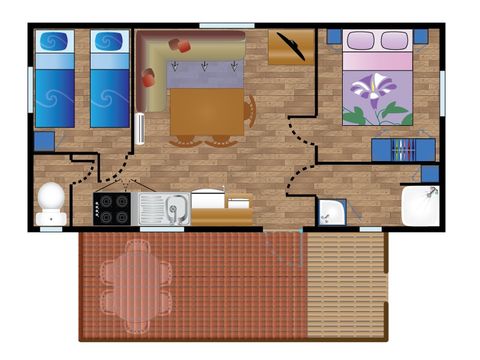 MOBILHOME 4 personnes - Mobile-home IBARDIN**** 4 personnes