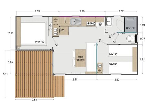 MOBILHOME 4 personnes - Ese
