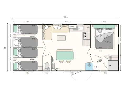 MOBILHOME 6 personnes - LIAMONE