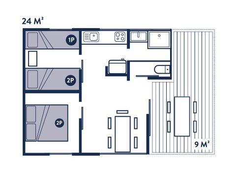 BUNGALOW 5 personnes - Bungalow PREMIUM 5 pers