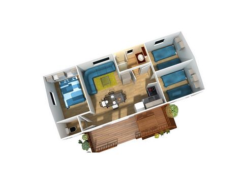 MOBILHOME 6 personnes - CLASSIQUE avec TV