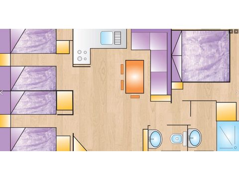 Mobilhome 6 personnes - LARGE- Accès - PMR