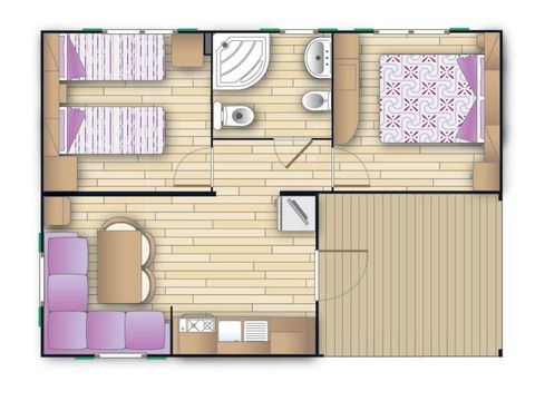 MOBILHOME 6 personnes - SUPER COMFORT