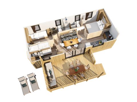 MOBILHOME 6 personnes - SunLodge BigLeaf