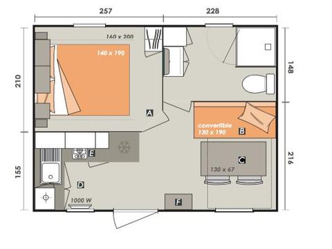 MOBILHOME 3 personnes - Studio