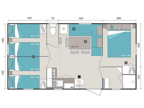 MOBILHOME 6 personnes - MONTROGNON - TV