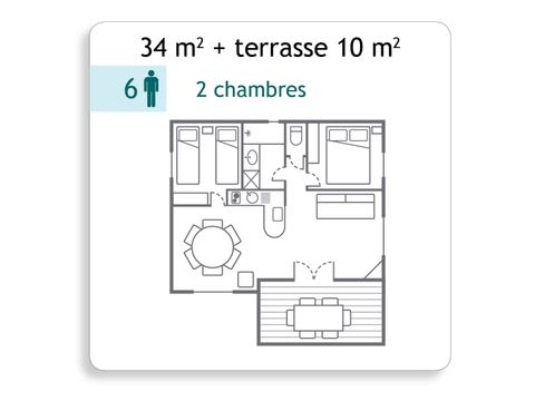 CHALET 6 personnes - Chalet 34m² 6 pers