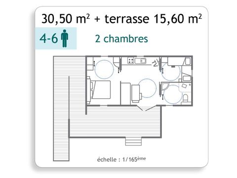 Mobilhome 6 personnes - PMR 4/6 personnes