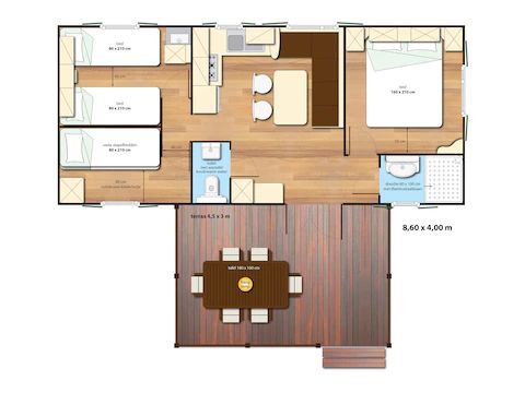 MOBILHOME 6 personnes - SunLodge Aspen (vendredi haute saison)