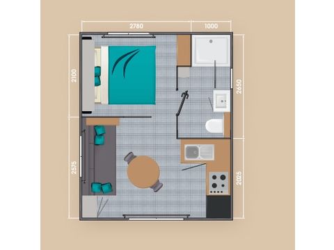 Mobilhome 3 personnes - Bora