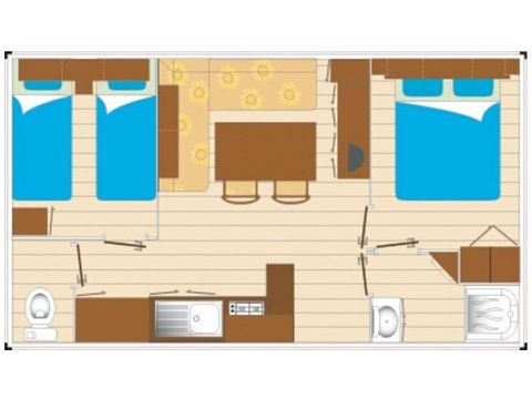 Mobilhome 6 personnes - Évasion - 2 chambres - 23m²