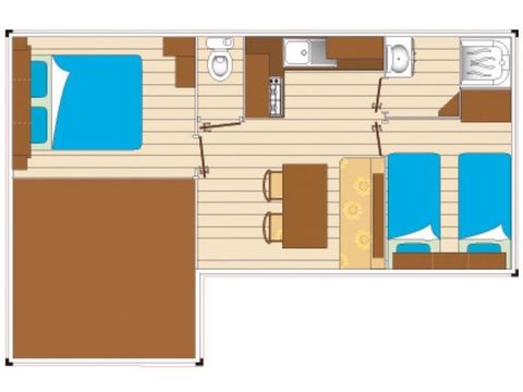 Mobilhome 7 personnes - Évasion - 2 chambres - 28m²
