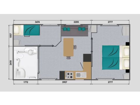 MOBILHOME 4 personnes - Premium PMR
