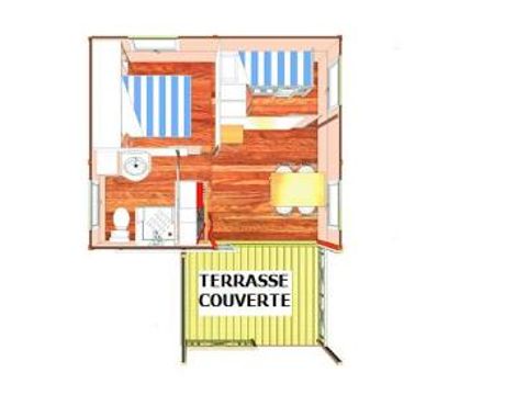CHALET 4 personnes - BOIS avec terrasse