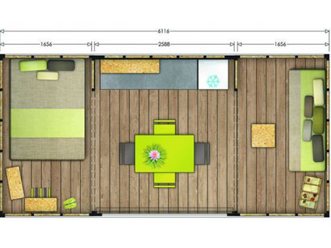 TENTE TOILE ET BOIS 4 personnes - MAORI