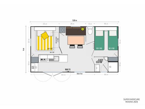 MOBILHOME 5 personnes -  5 personnes