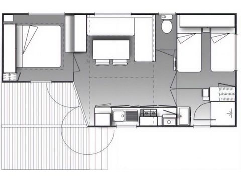 MOBILHOME 4 personnes - BERGER CONFORT PLUS - CLIM - TV