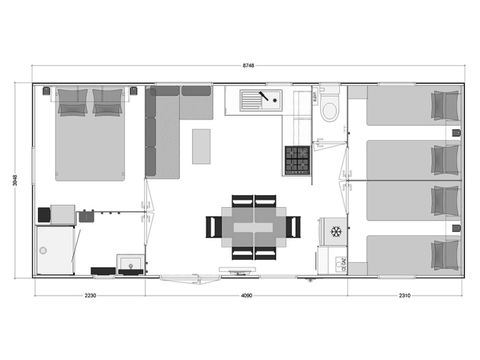 MOBILHOME 6 personnes - Confort 3 premium (annexe du camping Les Floralies)
