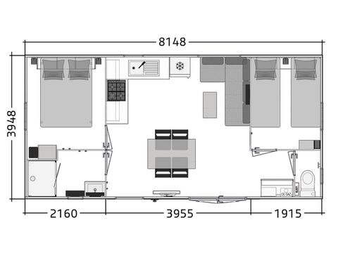 MOBILHOME 4 personnes - Confort 2 Premium (annexe du camping les Floralies, à 100m)