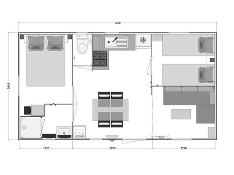 MOBILHOME 6 personnes - CONFORT PLUS CONVERTIBLE