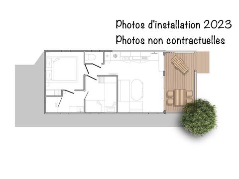 MOBILHOME 4 personnes - Loggia Premium 28m² Clim TV