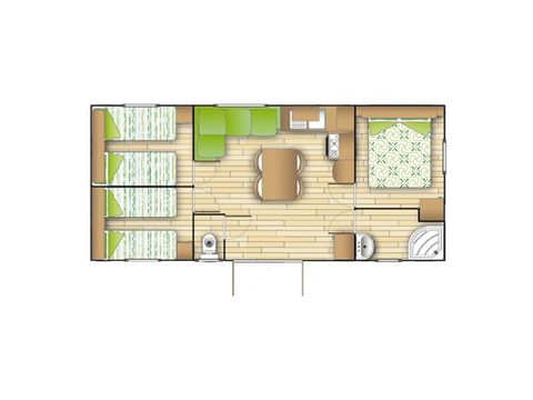 MOBILHOME 6 personnes - Confort Compact - 3 chambres