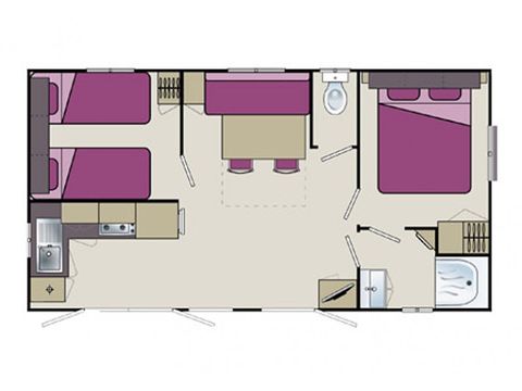 MOBILHOME 5 personnes - MISTRAL