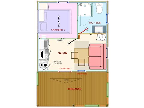CHALET 2 personnes - CAJOU