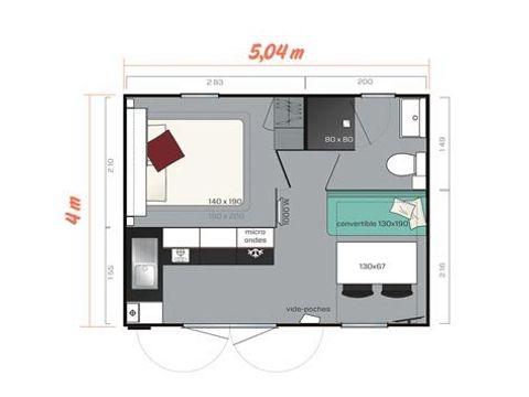 MOBILHOME 2 personnes - CAHITA