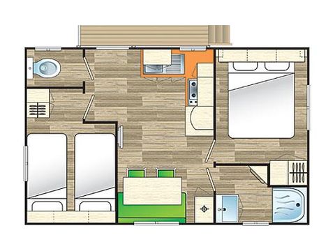 MOBILHOME 4 personnes - MALIN